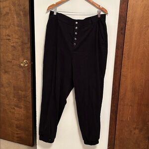 Black Button-Up Trousers